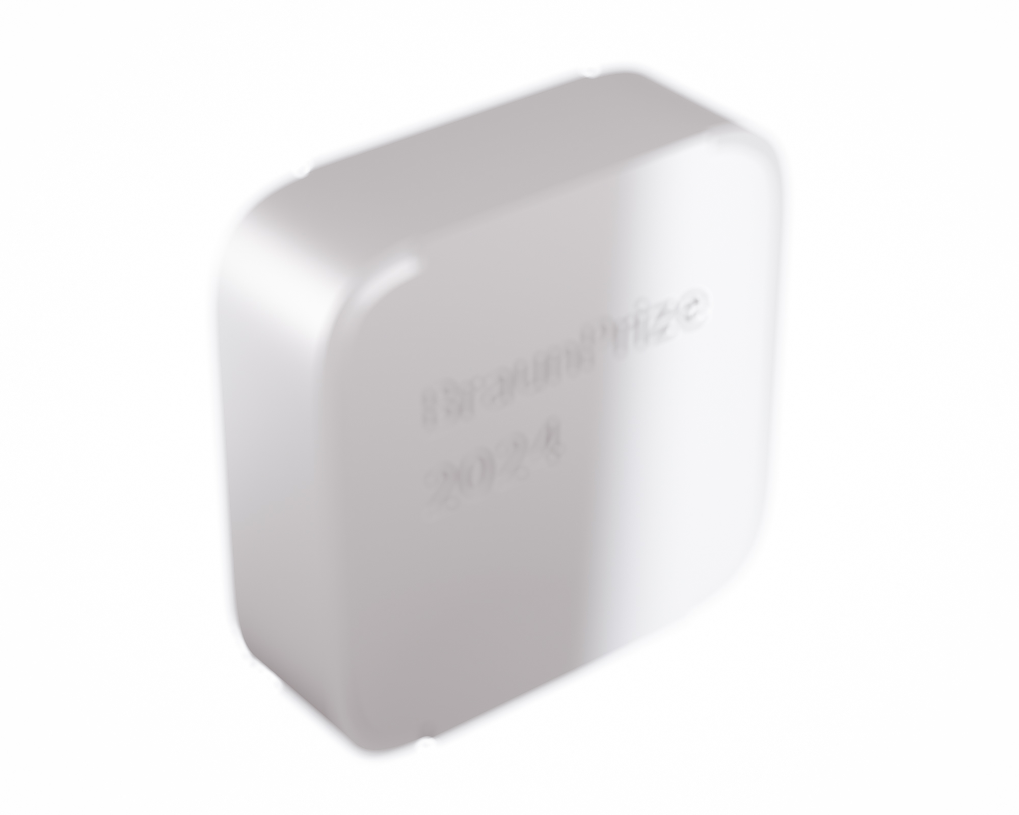 Softly blurred view of the BraunPrize 2024 trophy.