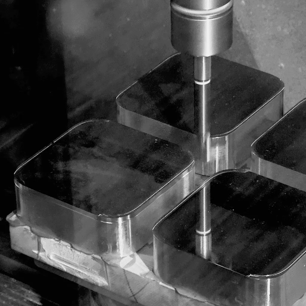 CNC milling of the rounded metal components for the BraunPrize trophy.