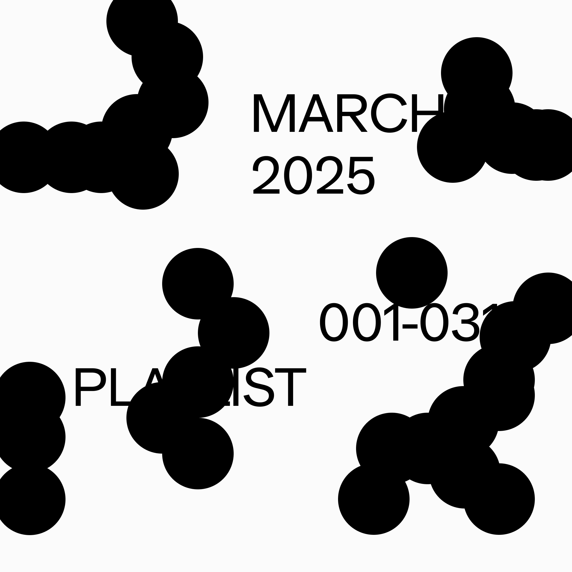 Playlist cover for March 2025